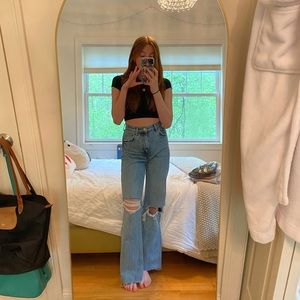 Zara Wide Leg Full Length Jeans
